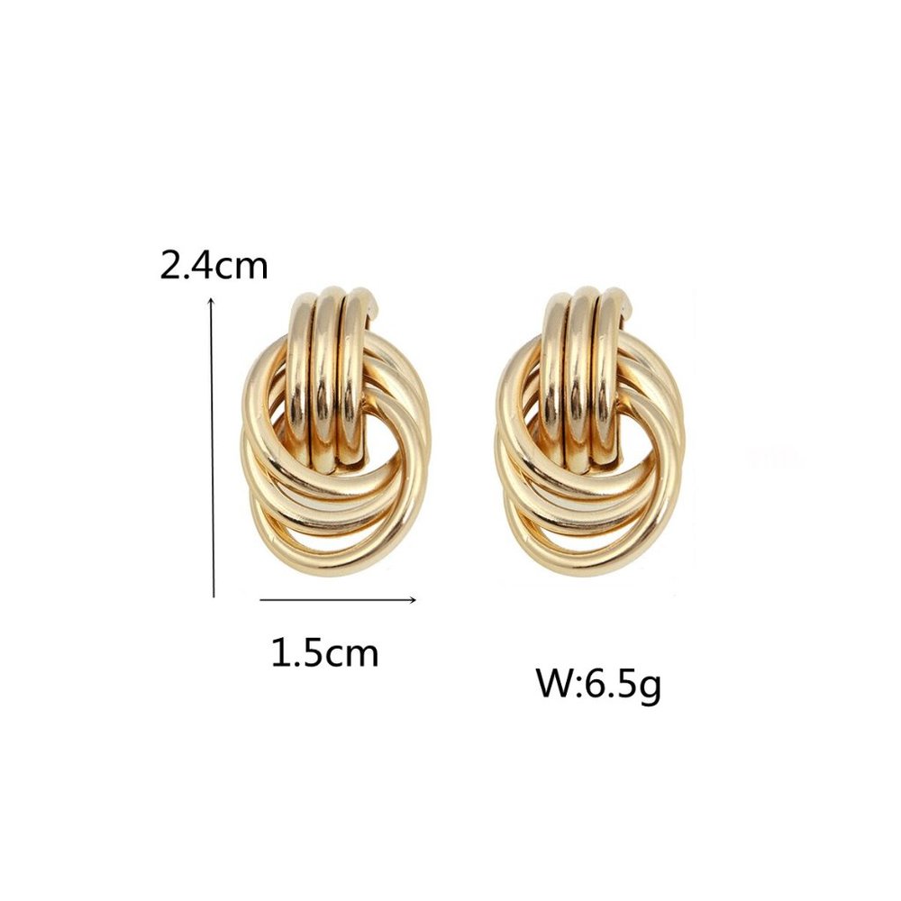 Earrings Woman Cicle Stud Top Bohemian Hoop Drop Cute Trendy Jewelry - Picture 5 of 7